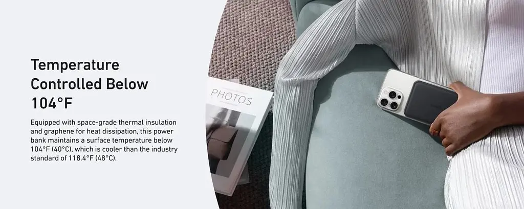 Павербанк Anker MagGo A1664 Ultra Slim магнитный с беспроводной зарядкой черный 10000 mAh - фото 9