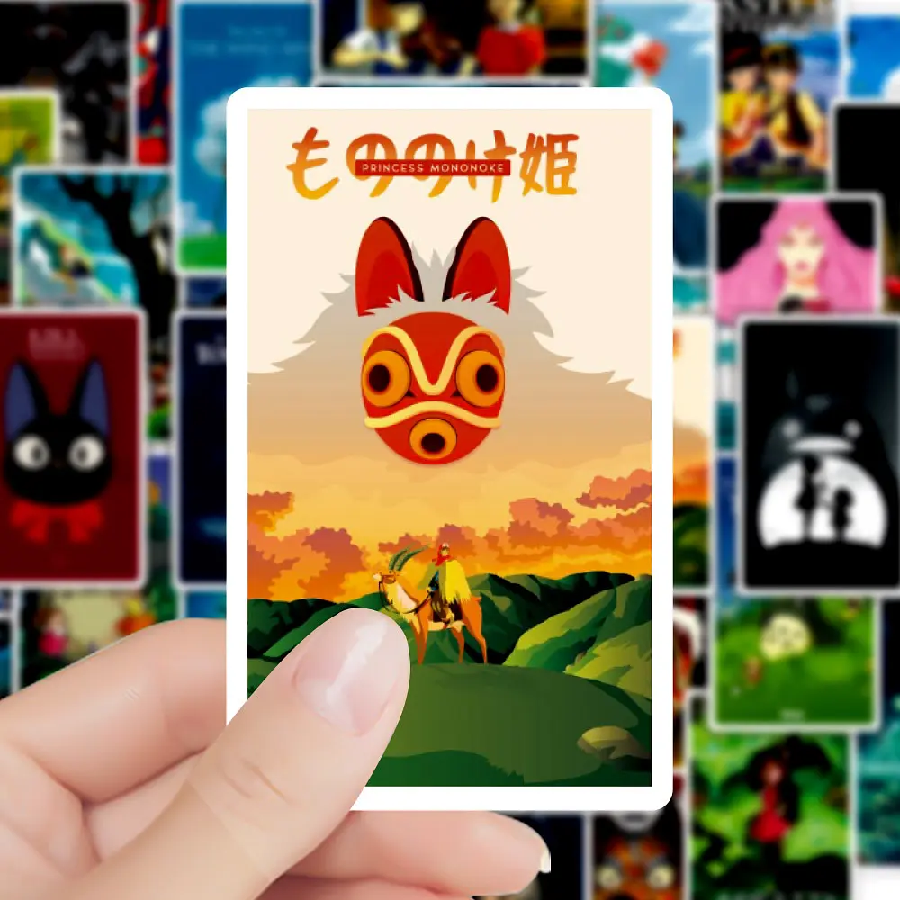 Стікерпак Набір наклейок GeekLand Роботи Хаяо Міядзакі Тоторо Hayao Miyazaki 50 штук - фото 2
