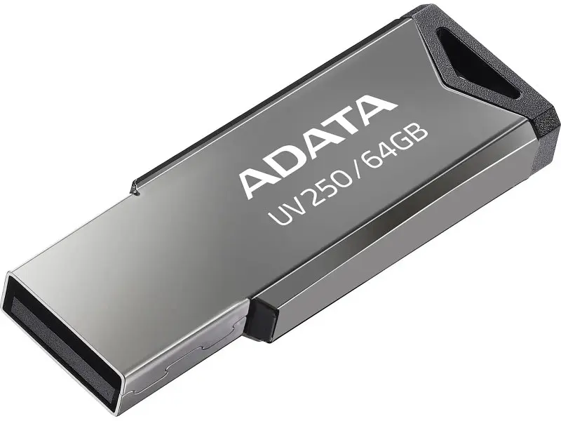 USB флеш накопичувач ADATA 64 GB UV250 Metal Black USB 2.0 (AUV250-64G-RBK) - фото 3