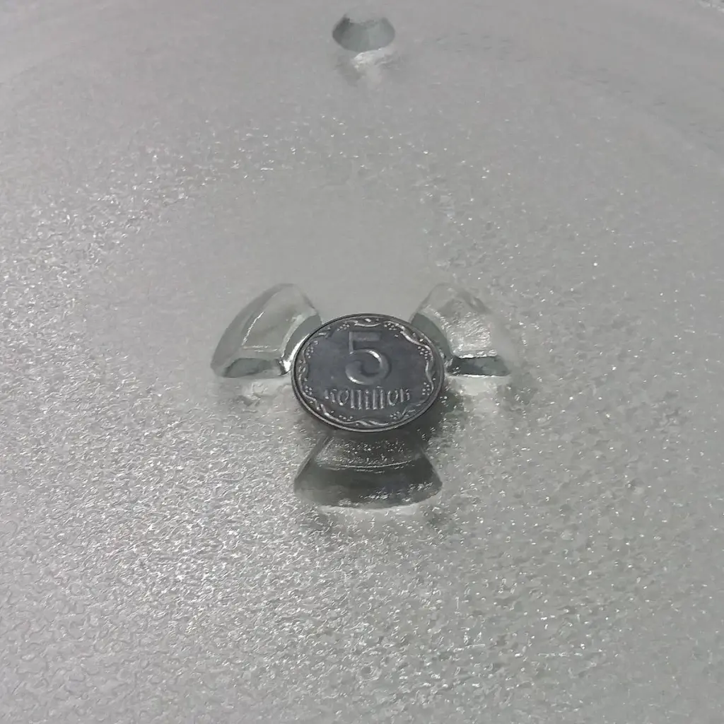 Тарелка стеклянная для микроволновой печи Samsung DE74-00027A d=255 мм под куплер - фото 2