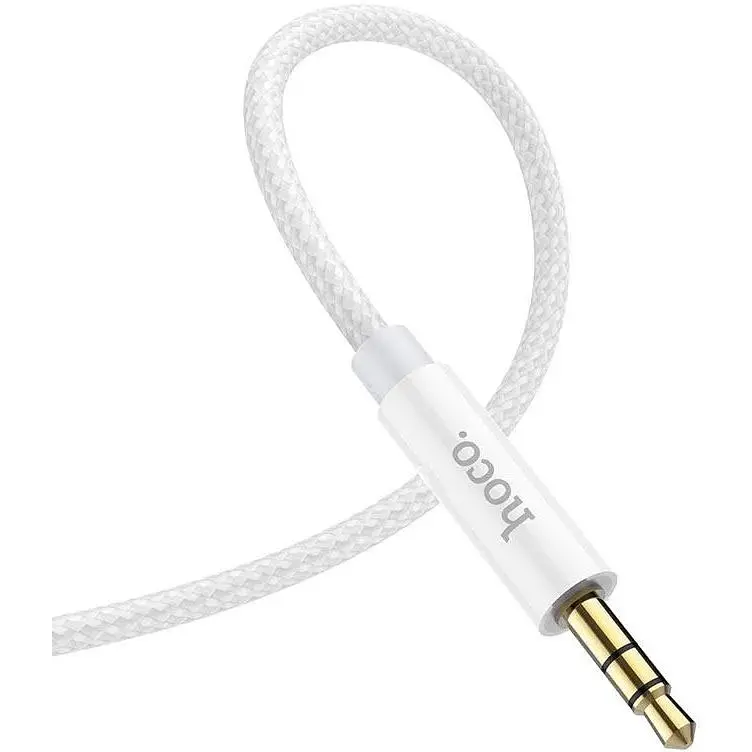 Кабель Hoco AUX audio cable UPA19 3.5 - 3.5 мм 1 м белый - фото 2