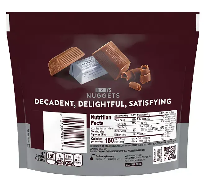 Конфеты шоколадные Hershey's Nuggets Milk Chocolate 289 г - фото 2
