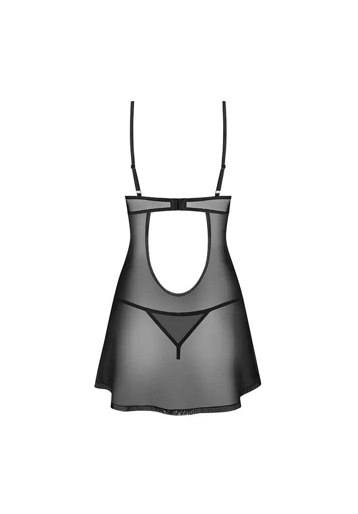 Сорочка Obsessive Euridia XL/2XL (чорний) - фото 3