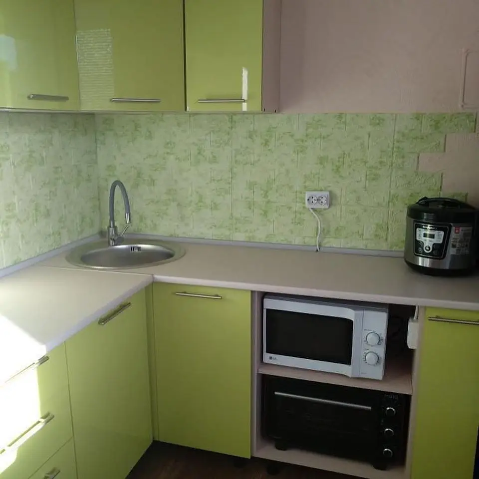 Самоклейка декоративна 3D панель 3D Loft під цеглу салатовий мармур 700x770x5мм - фото 3
