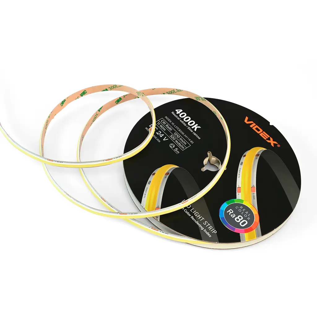 LED стрічка Videx COB DC24V 55W 5M 4000K Ra80 IP20 VL-LSTCB320-24114-B5) - фото 3