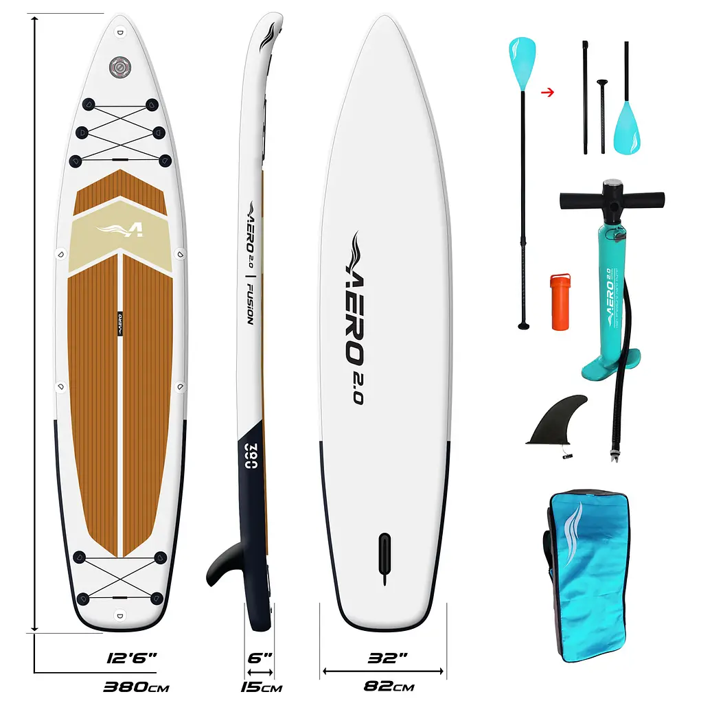 Надувна SUP дошка AERO 2.0 Luxury Yacht Board 12.6" (380x82x15см) Brown
