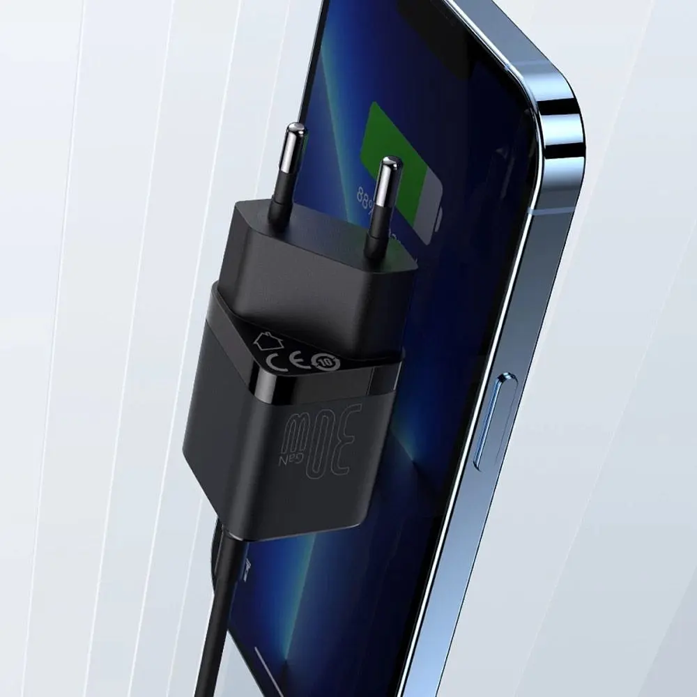 Мережевий зарядний пристрій Baseus GaN3 Fast Charger Type-C 30W Black [CCGN010101] [78685] - фото 6