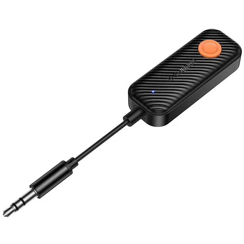 Bluetooth аудіо ресивер/трансмітер Borofone BC62 Walker (AUX 3.5mm) Black star - фото 2