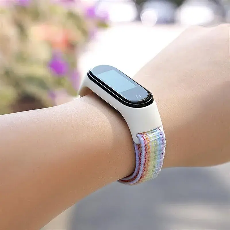Ремінець до фітнес браслета BeCover Nylon Style для Xiaomi Mi Smart Band 7 Rainbow (707668) - фото 2