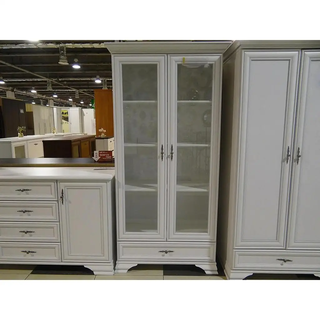 Пенал-вітрина ВМК Кентукі REG2W1S Білий альпійський (GRB-1776) - фото 6