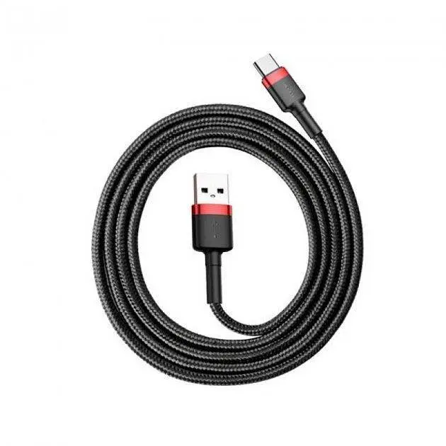 Кабель Baseus Cafule USB to Type-C 0.5m Red/Black (CATKLF-D91) - фото 3