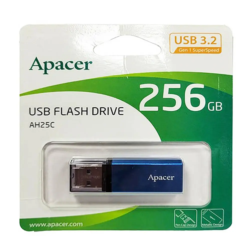 Флеш-накопичувач Apacer USB 3.2 Gen 1 AH25C 256GB Blue (AP256GAH25CU-1) - фото 2