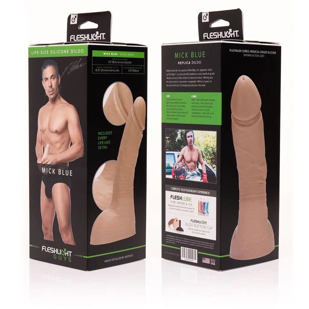 Фалоімітатор Fleshlight Guys: Mick Blue Dildo, по зліпку пеніса - фото 2