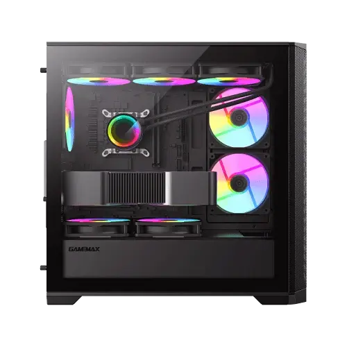 Корпус GameMax Destroyer MB, Black, без БЖ, Mid Tower, для MicroATX / Mini-ITX, 1xUSB 3.0 / 2xUSB 2.0, макс. CPU - 165 мм / VGA - 410 мм, 4x120 мм ARGB, бічна панель із загартованого скла - фото 5