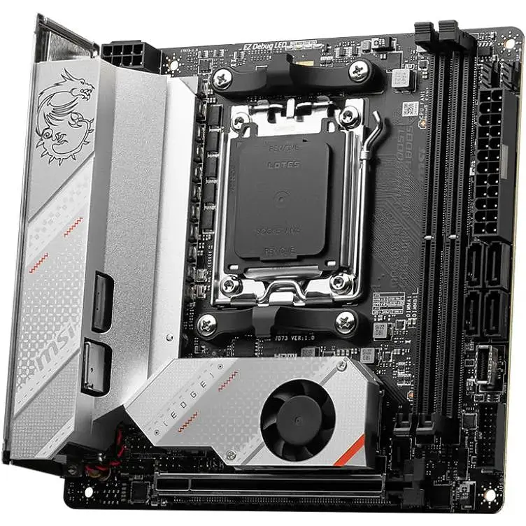 Материнська плата MSI MPG B650I EDGE WIFI sAM5 B650 2xDDR5 M.2 HDMI WiFi BT mITX - фото 3