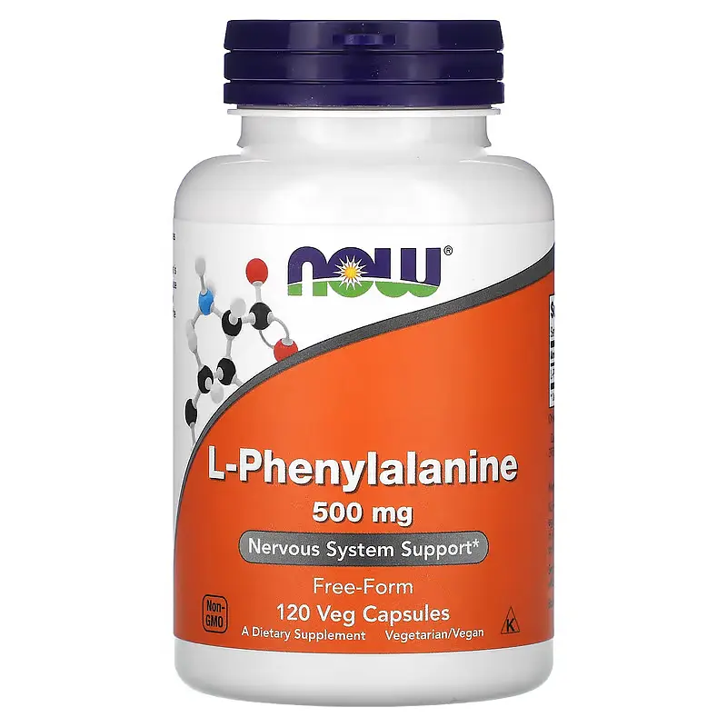 NOW Фенілаланін, L-Phenylalanine 500мг - 120 капсул