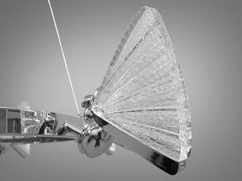 Стельова люстра LED Diasha D805-6HR Метелики, 24W, хром, 6 ламп, регульована висота, сучасний стиль для дому - фото 4