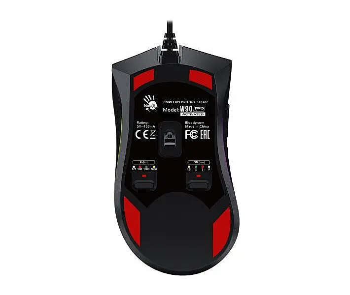 Мышь игровая A4Tech Bloody W90 Pro USB Stone Black (4711421962483) - фото 3