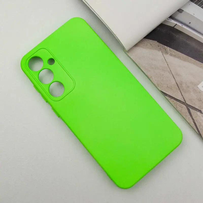 Чохол TPU GETMAN Liquid Silk Full Camera для Samsung Galaxy S24+ Салатовий / Neon Green - фото 2