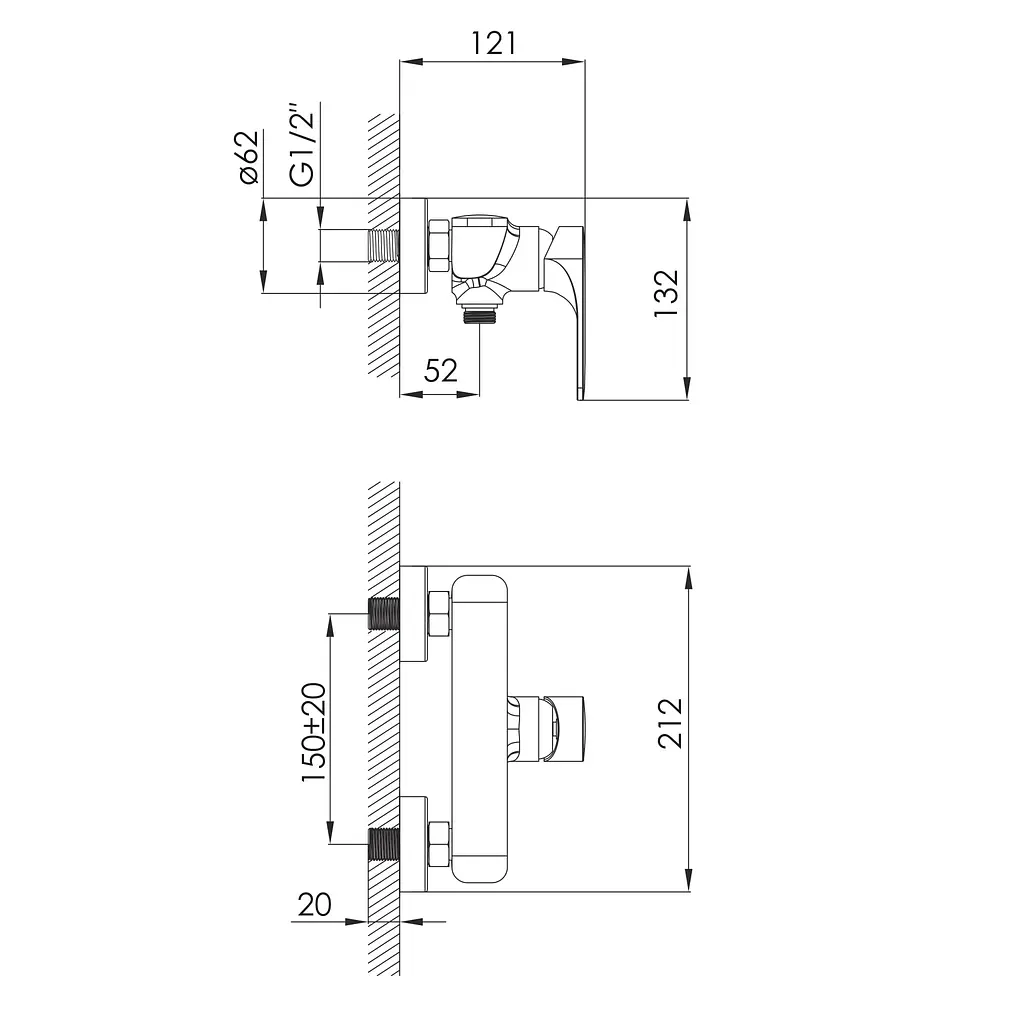 Смеситель для душа Imprese Lednice хром f03307901BA Хром - фото 2