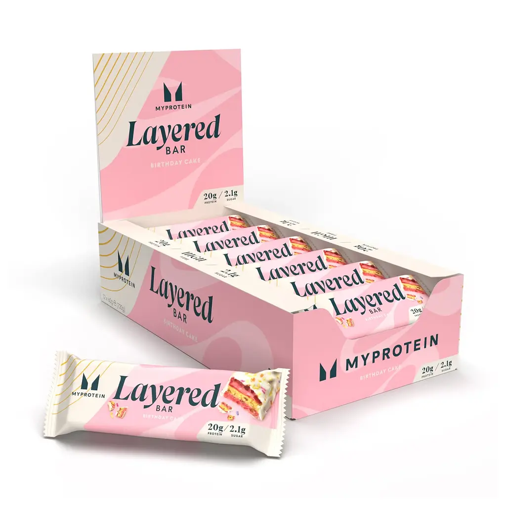 Layered Bar — 12 × 60 г Vanilla Birthday Cake