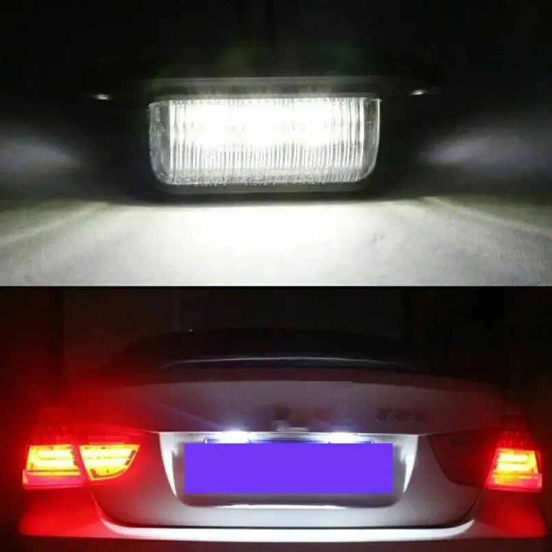 LED Підсвічування Номери універсальні Thoc Auto 12/24V 6 LED 2 шт. Чорна (4382) - фото 3