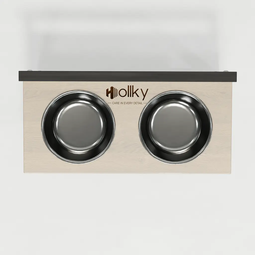 Hollky Flex S — миски на регульованій підставці для маленьких собак (2 × 0.450 л) - фото 4