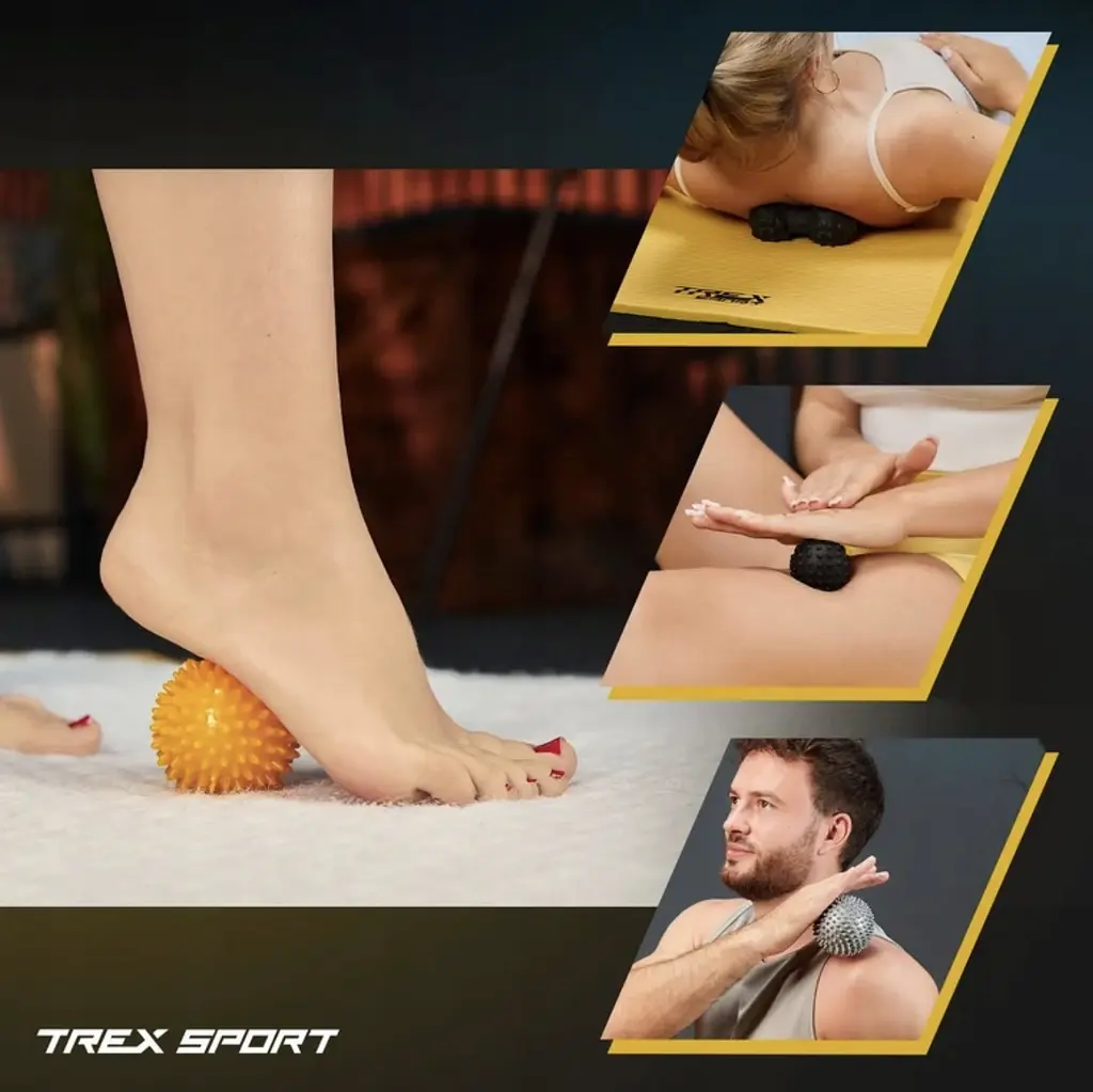 Набір масажних м'ячів Trex Sport TX-005MSC 5в1 для йоги та фітнесу EPP - фото 10