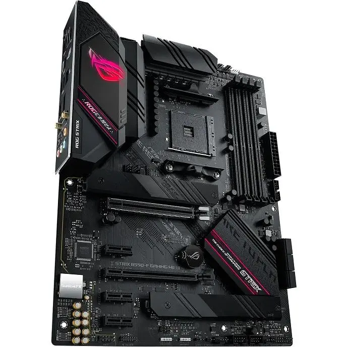 Материнская плата Asus Rog Strix AM4 (B550) B550-F Gaming WIFI II, B550, 4xDDR4, CrossFire, Int.Video (CPU), 6xSATA3, 2xM.2, 1xPCI-E 16x 4.0, 1xPCI 1x 3.0, ROG SupremeFX, I225-V, WiFi 6, Bluetooth 5.2, 8xUSB3.2/4xUSB2.0, HDMI/DP, ATX - фото 5