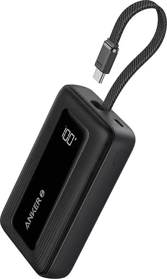 Аккумулятор портативный Anker Zolo Power Bank (20000 mAh 30W встроенный кабель Built-In USB-C Cable) (A1689) - фото 3
