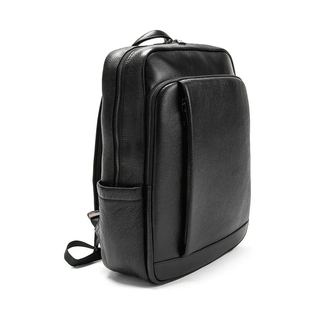 Шкіряний чорний рюкзак Tiding Bag A25F-8528-3A