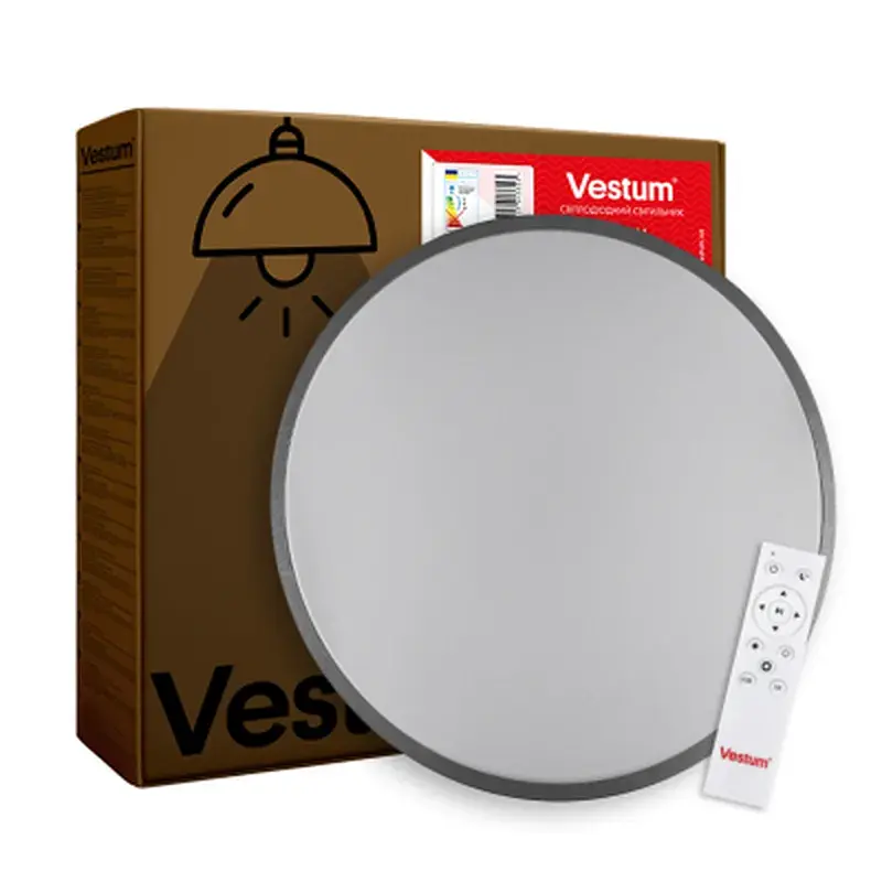 Світильник Vestum RING матовий 30W 395*60мм 4000К срібний (VS-90070)