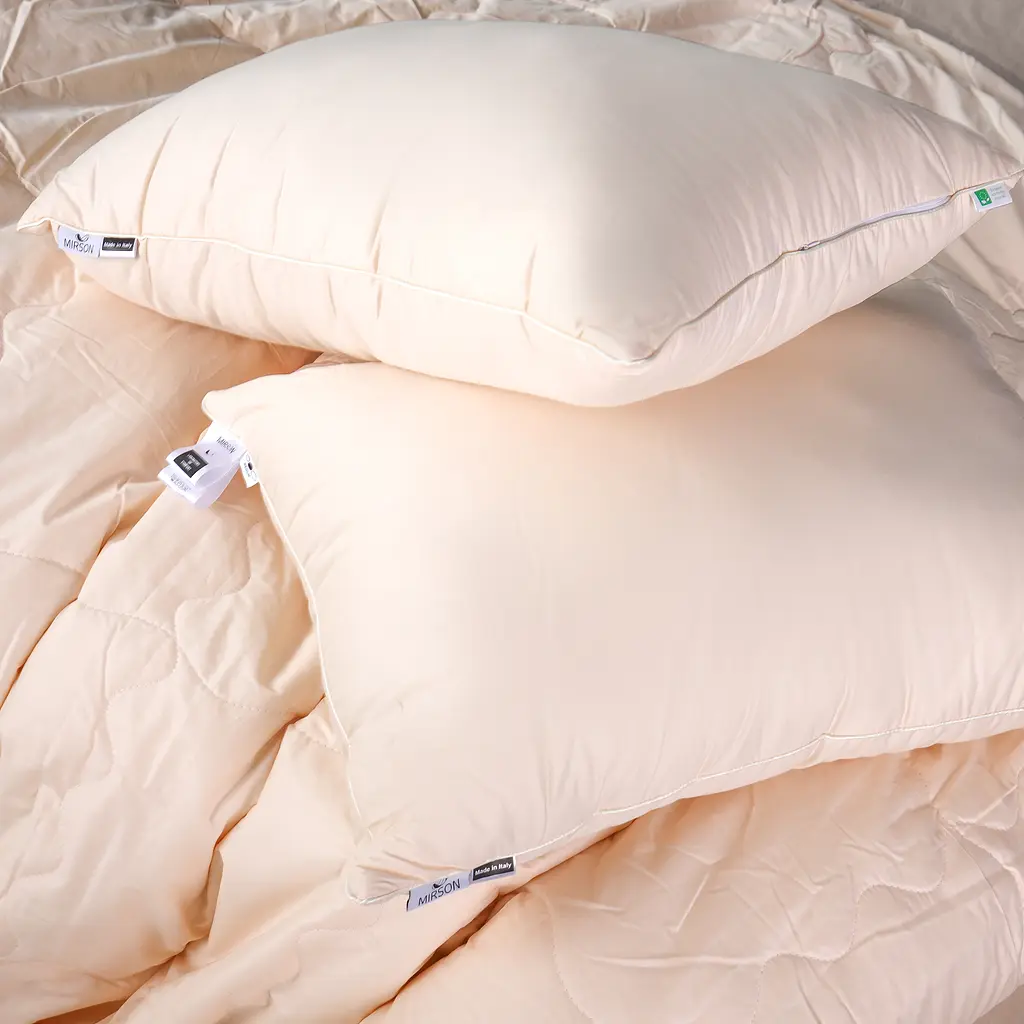 Летний постельный комплект MirSon Line Satin Light Pro Creamy Хлопок Семейный (2200010977493) - фото 4