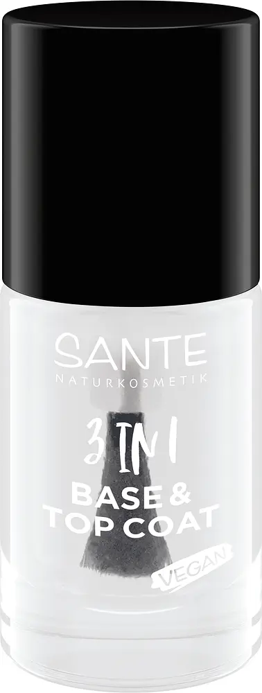 VEGAN-Лак для нігтів прозорий 3в1 SANTE 8 мл