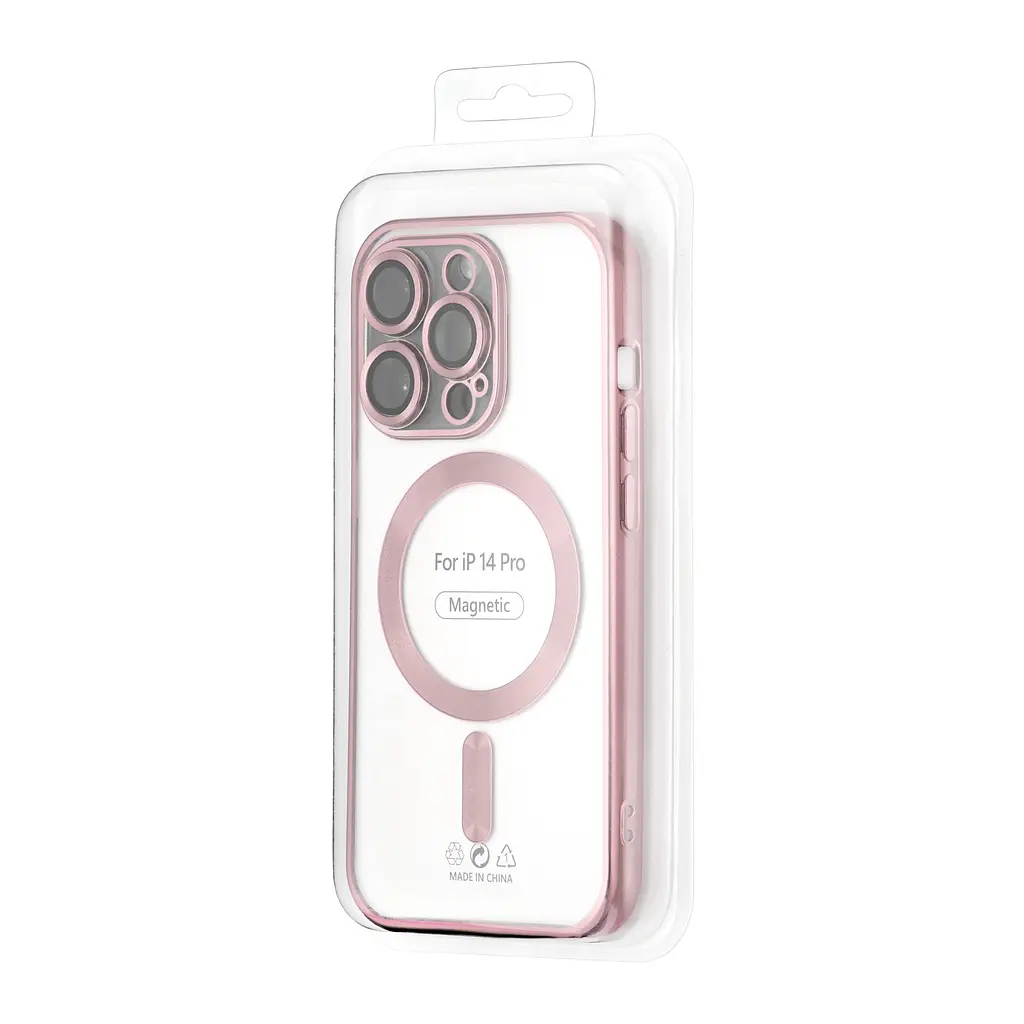 Чохол Ductil Metallic Edge with MagSafe (Protected Camera & Lens) iPhone 14 Pro Pink - фото 2