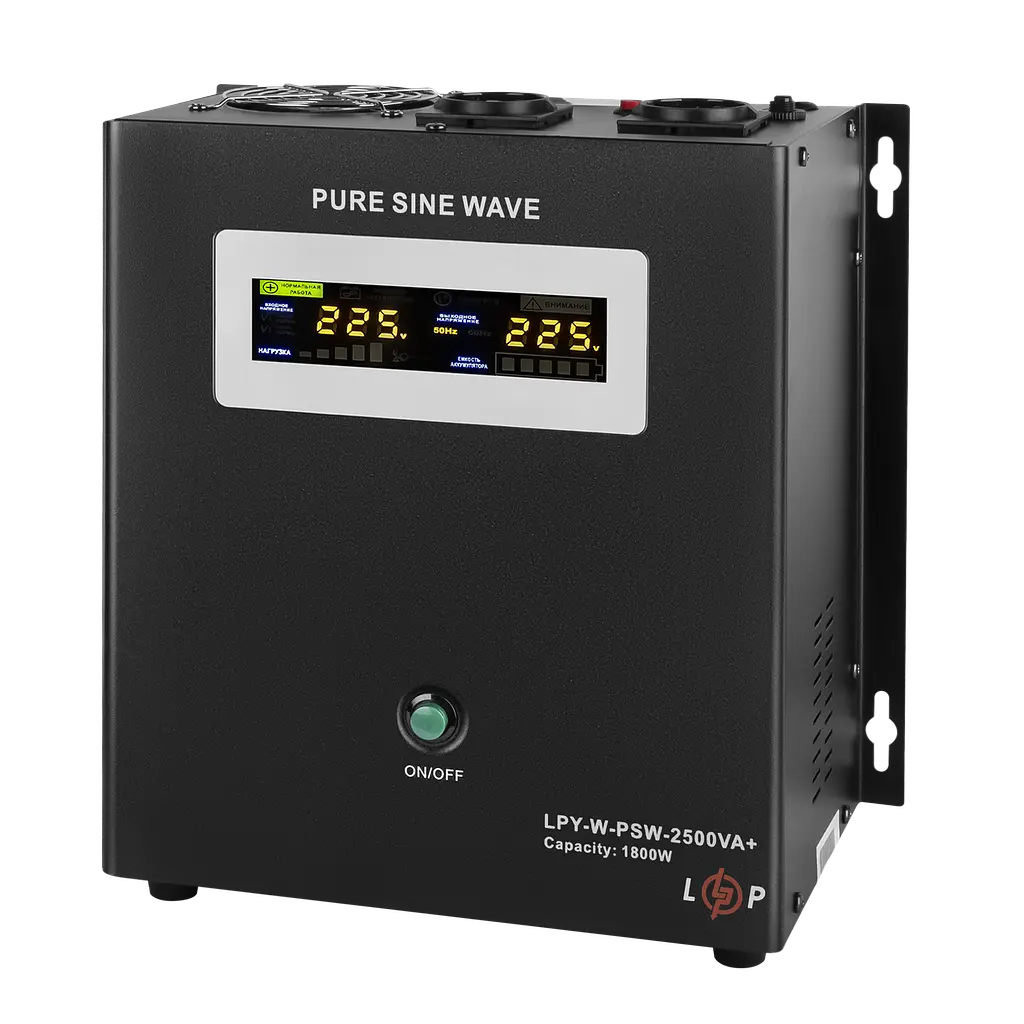 ДБЖ з правильною синусоїдою 24V LPY-W-PSW-2500VA+(1800Вт)10A/20A - фото 2