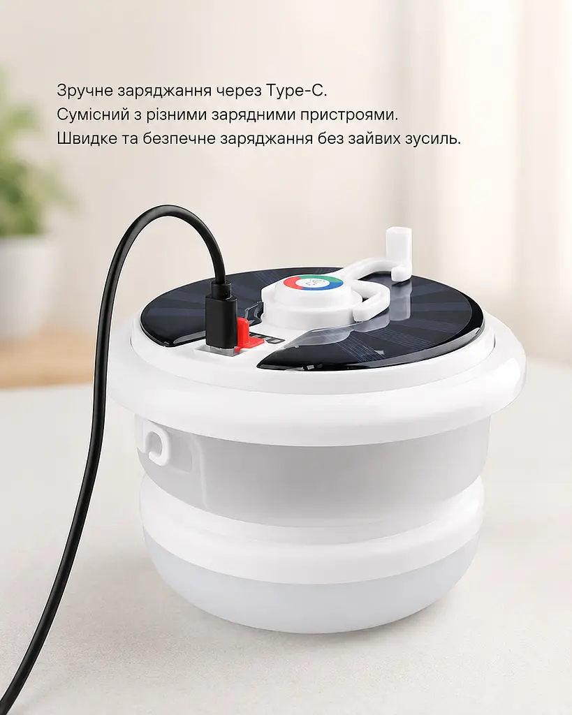 Кемпінговий ліхтар BL YX669 із сонячною батареєю та вбудованою LED стрічкою RGB 10 м - фото 5