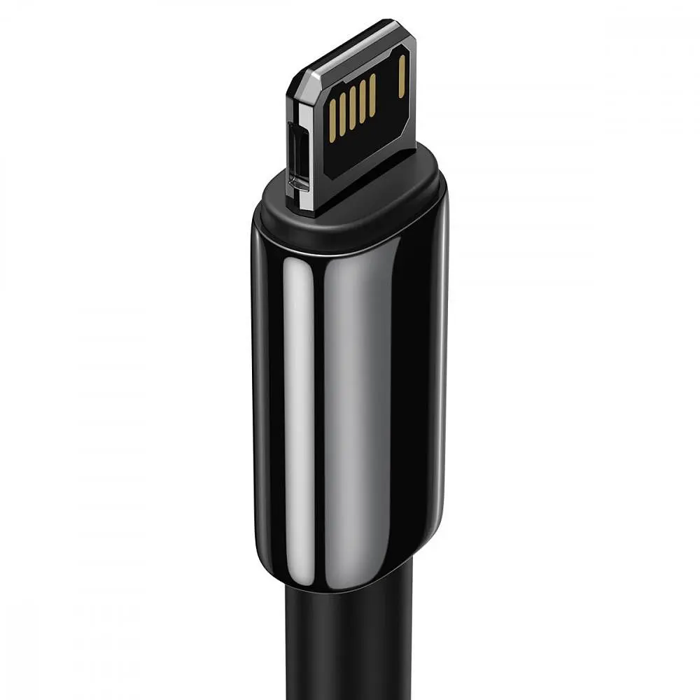 Кабель Baseus Tungsten Gold Fast Charging Lightning 2.4A (1m) black (CALWJ-01) - фото 7