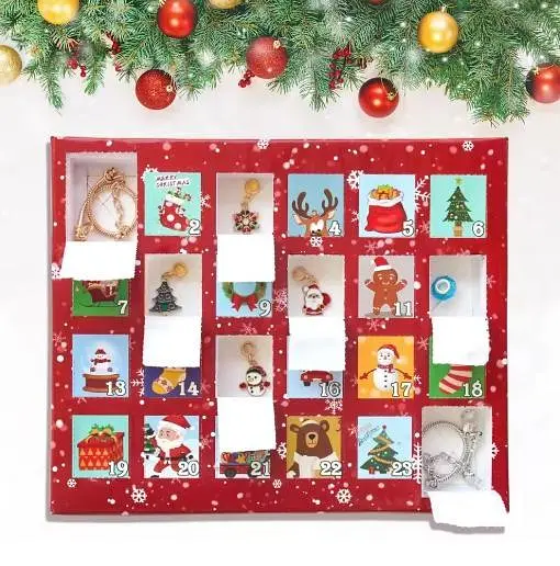 Календар Адвент Merry Christmas Набір для створення прикрас з браслетами в стилі Pandora - фото 4