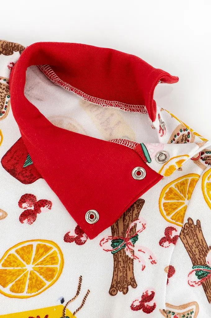 Боді та штани з різдвяним принтом по тканині Cinnamon - фото 3
