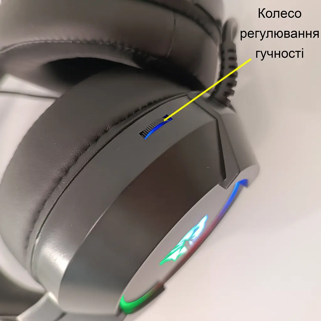 Наушники игровые G606 USB с микрофоном/регулировкой громкости и RGB подсветкой - фото 5