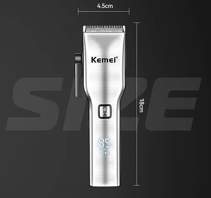 Машинка для стрижки волос Kemei Km-6050 (Серебристая) - фото 4