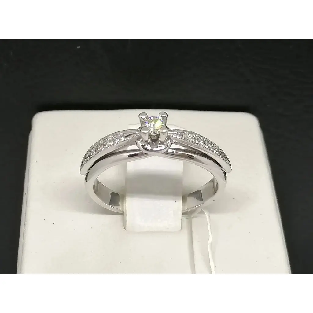 Золоте кільце Гаразд з діамантами. 3022652 16,5 - фото 4