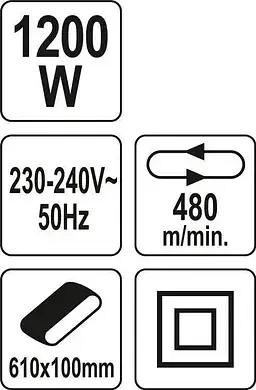 Шліфмашина стрічкова мережева YATO 1200 Вт (YT-82242) - фото 4