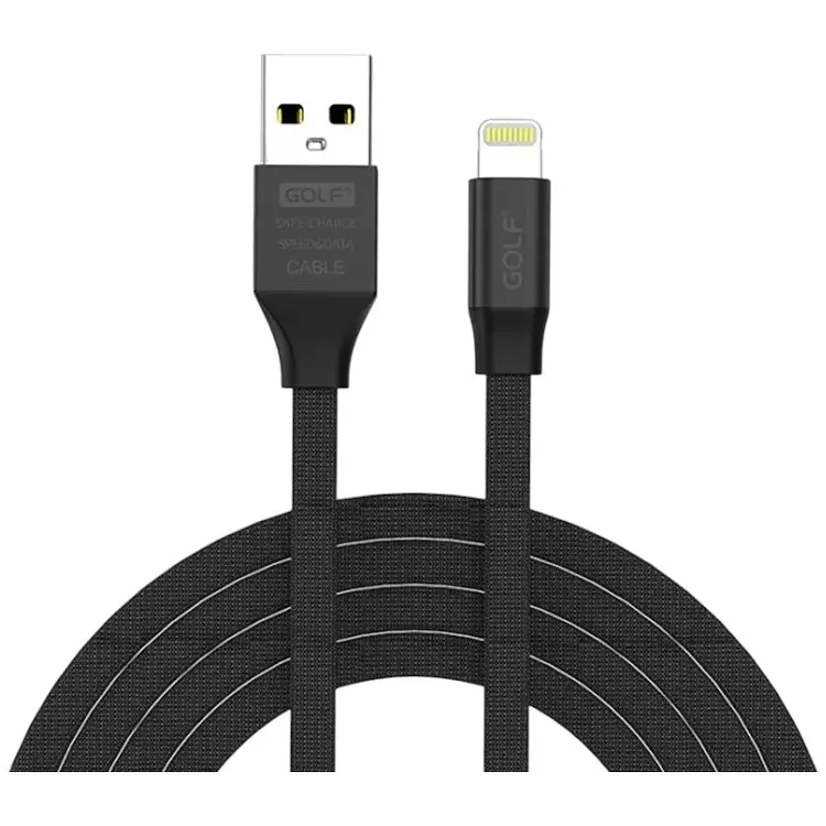 Кабель Golf GC-55I Lightning cable 1m Black - фото 1