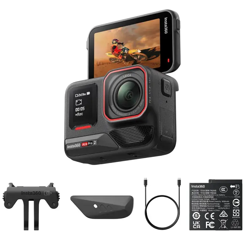 Екшн-камера Insta 360 Ace Pro 2 Standard Bandle (Black) (6970357859733) - фото 2