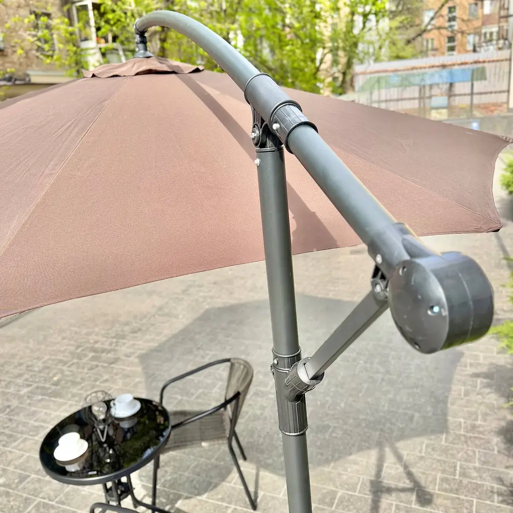 Садова парасоля 4Points Sunny регульована, з нахилом, 3 м, 8 спиць - фото 17