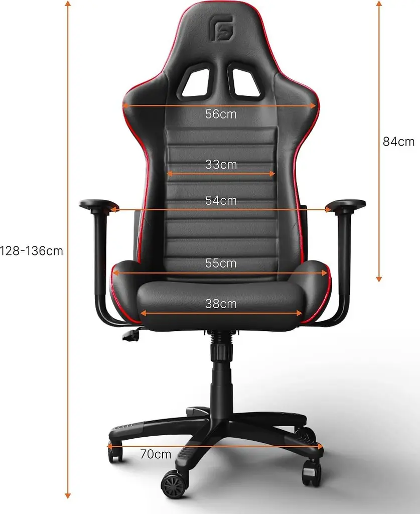 Ігрове крісло GamePro Rush Black-Red (GC-575-Black-Red) - фото 8
