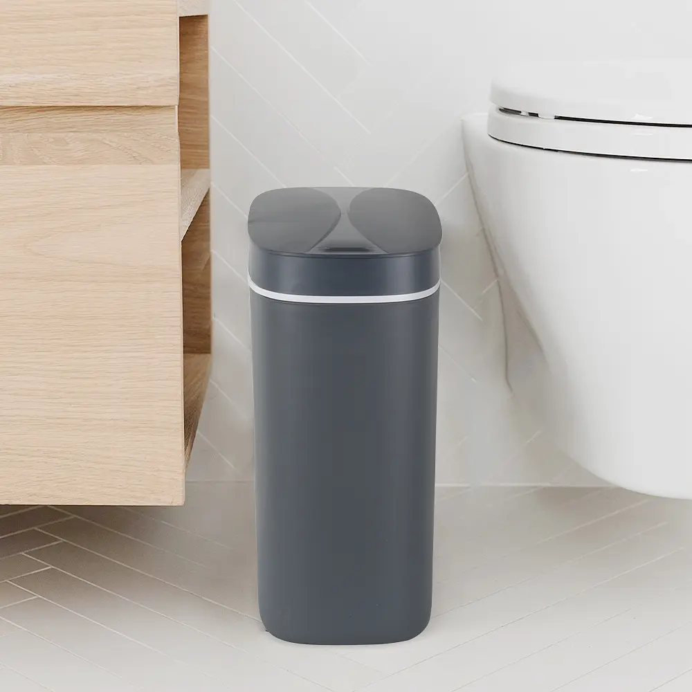 Відро для сміття сенсорне овальне Mixxus Flat-TC0109 9 л graphite MI7075, Графит - фото 8