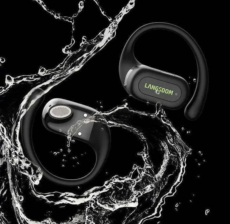 Бездротові кісткові навушники Langsdom TS19 Open Ear з дужкою за вухо і шумозаглушенням Салатовий - фото 3